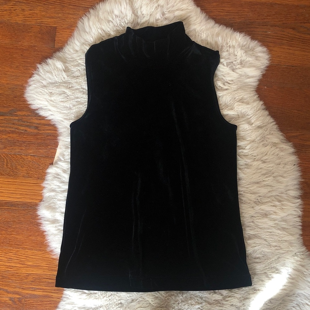 DKNY velvet black top